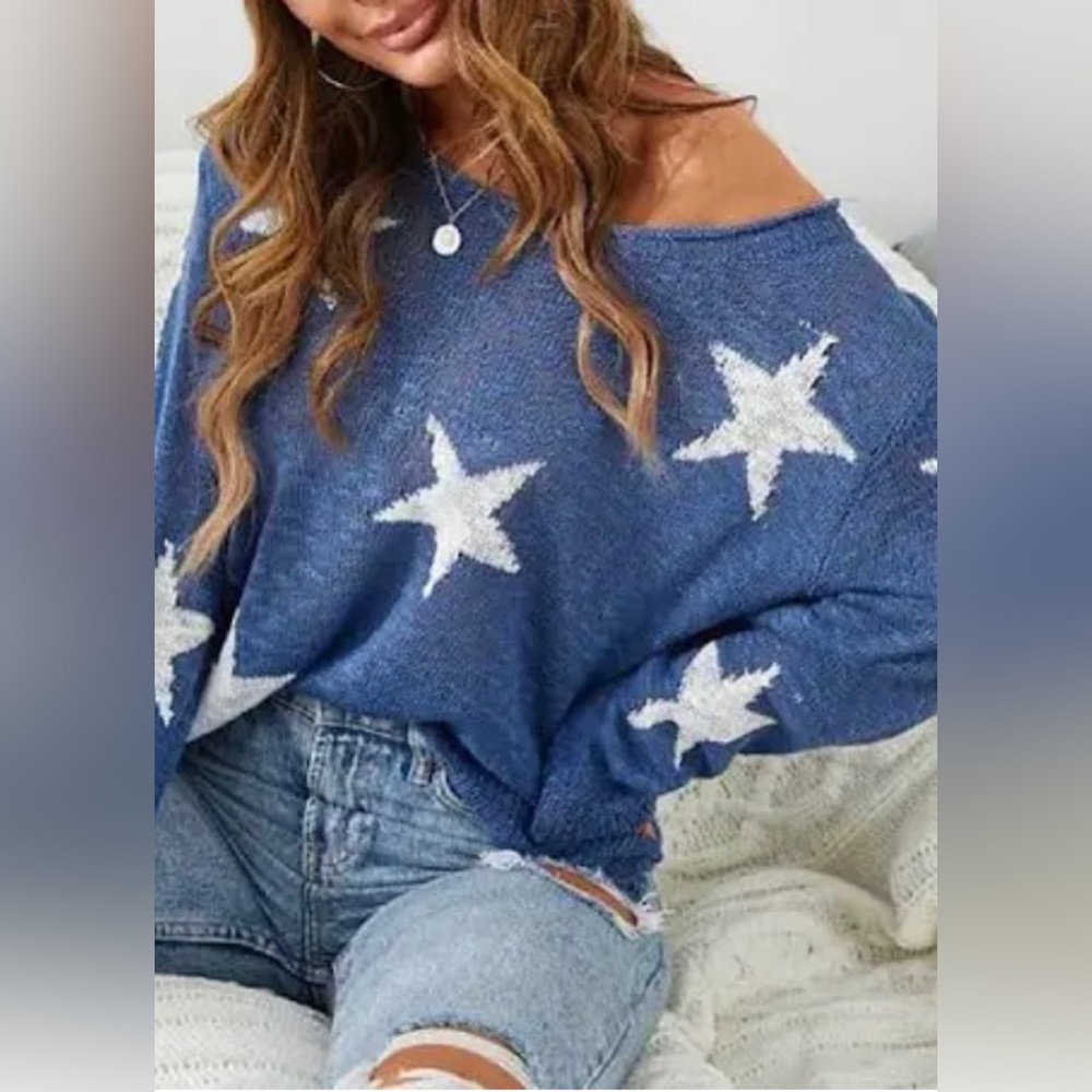 Blue stars sweater